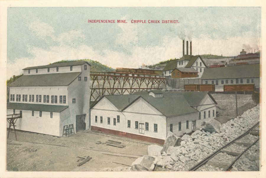 Later colored view of the Famous Independence Mine