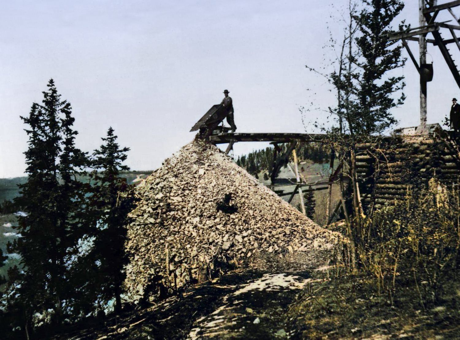 Dumping an Ore Car - At the Bogart Mine on Bull Hill