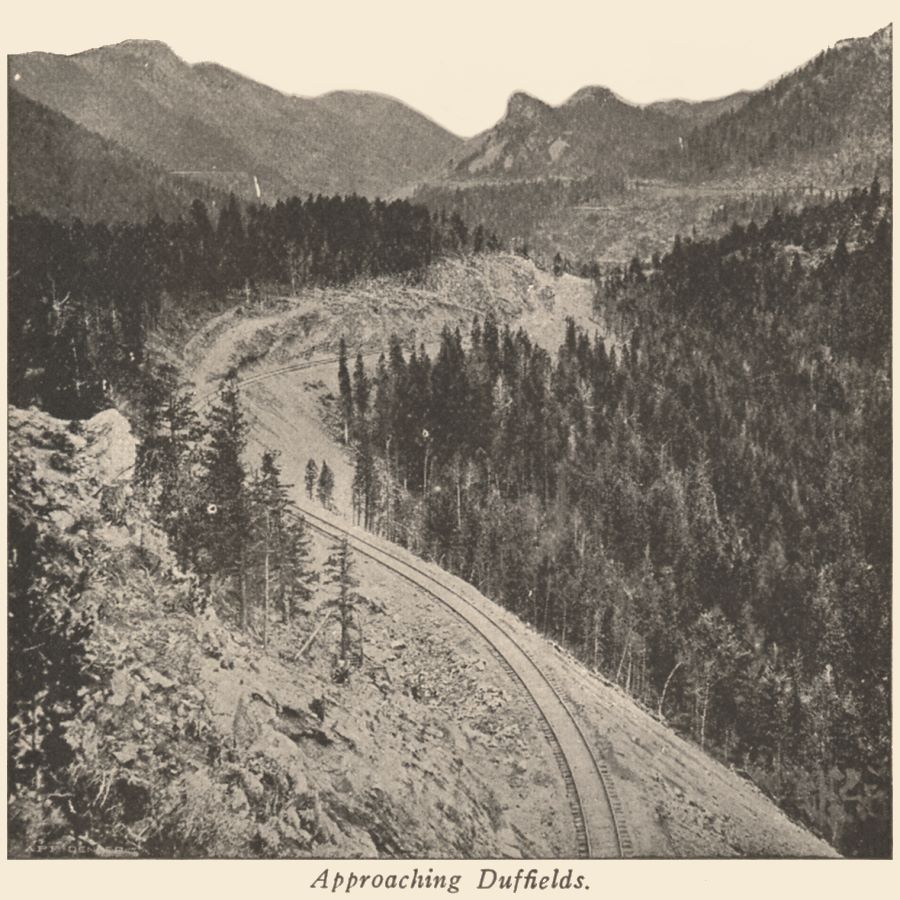 View of Short Line roadbed clinging on the mountainside just after Tunnel 8, on its way to Duffields and beyond