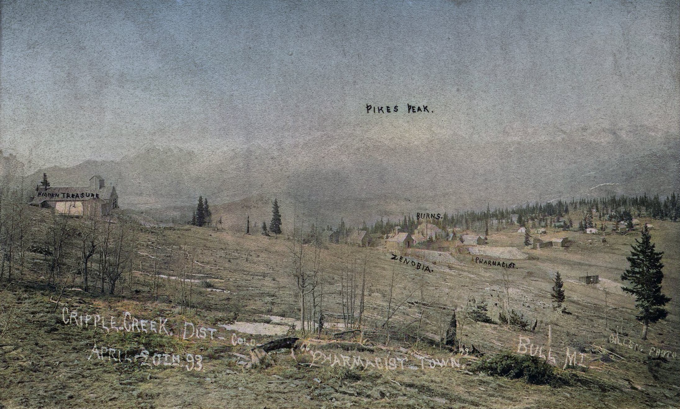 Cripple Creek Dist. - Colo. - ''Pharmacist Town'' Bull Mt. April 20th '93.