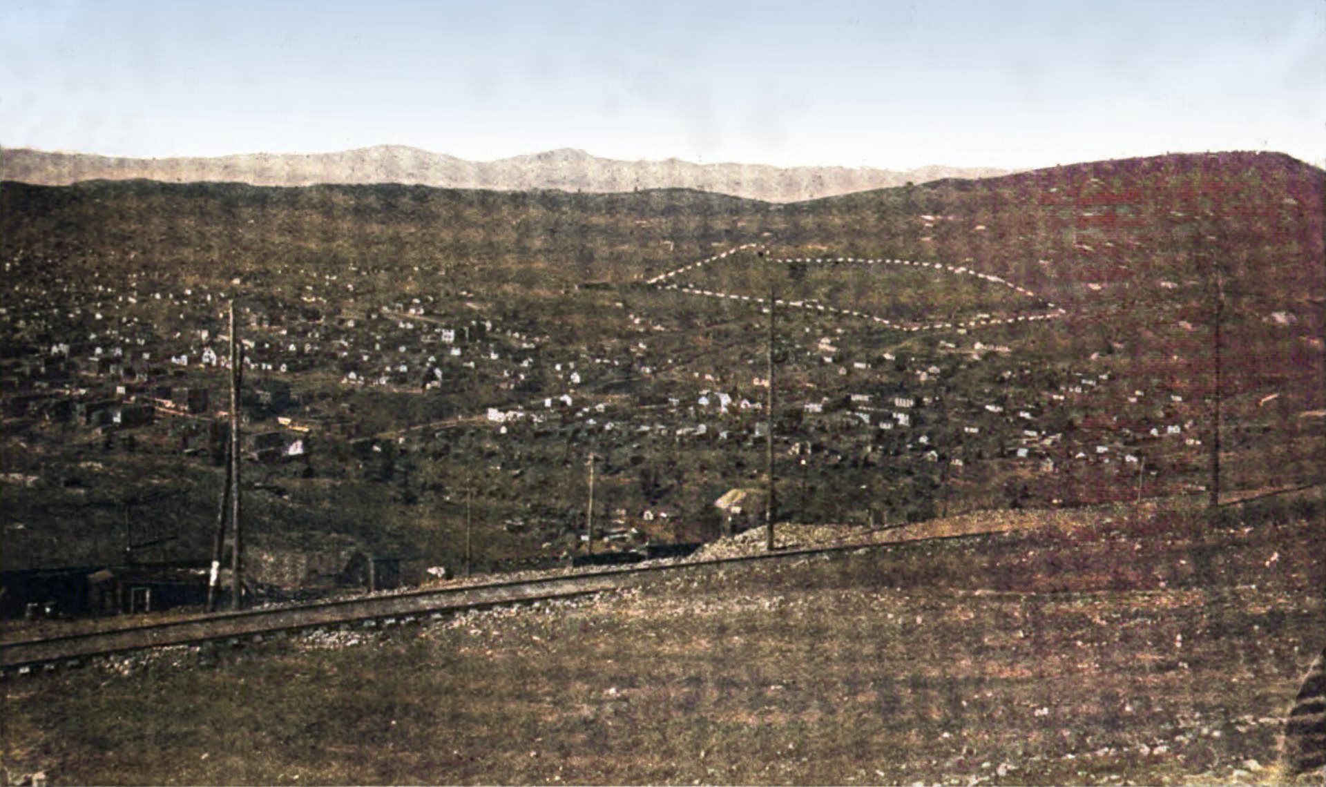 Looking North on Gold Hill from Anchoria Leland Mine.