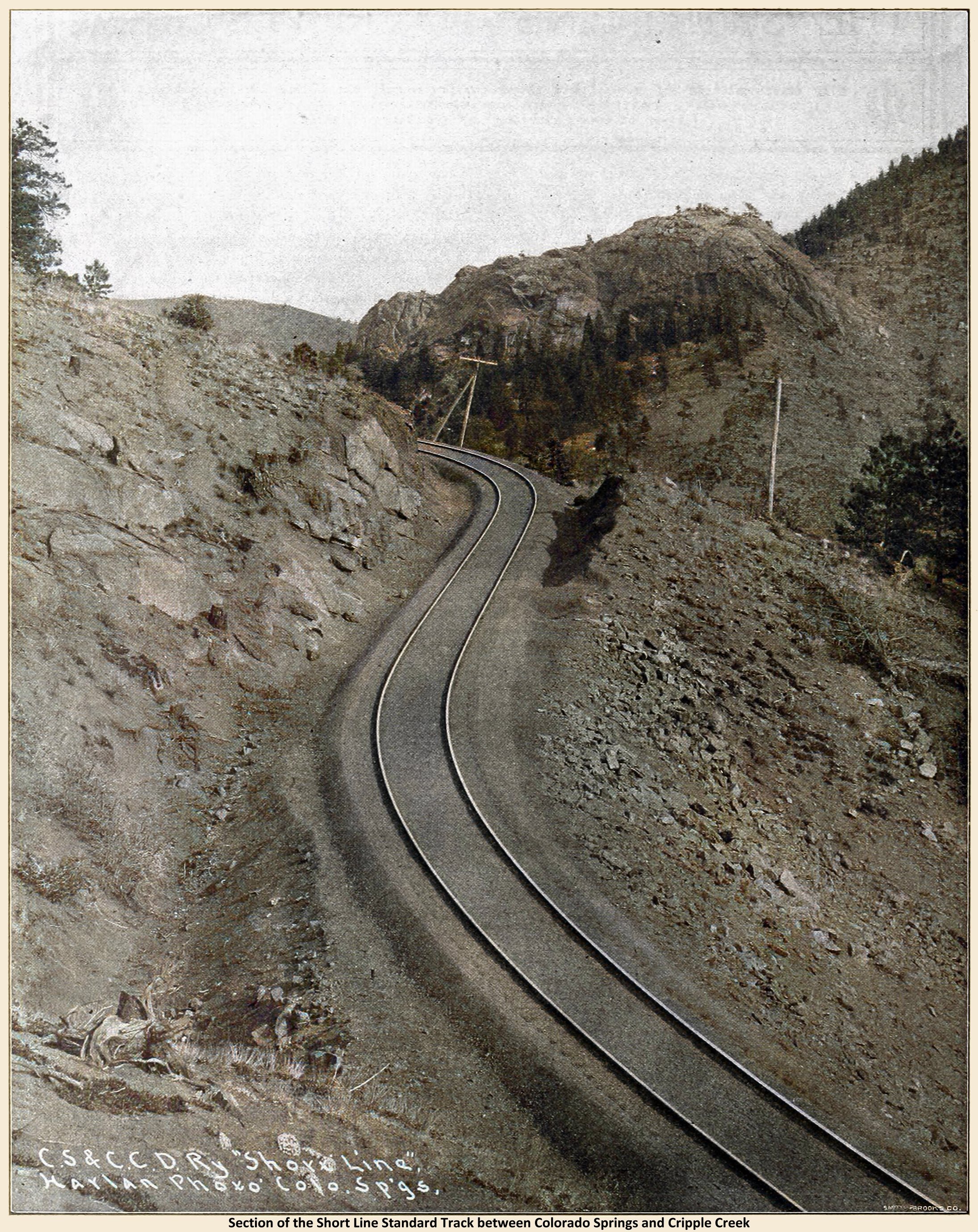 C.S. & C.C.D. Ry. ''Short Line'' | Section of the Short Line Standard Track Between Colorado Springs and Cripple Creek