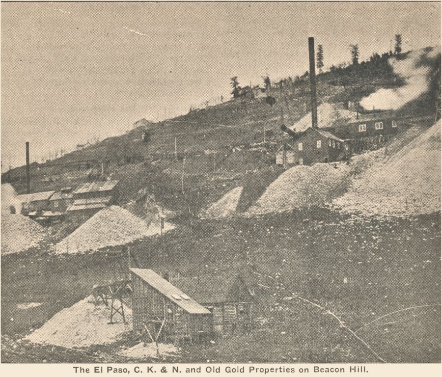 View the El Paso, C.K. & N., and Old Gold Mines on Beacon hill