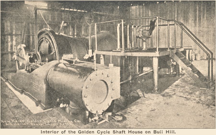 View of the New Hoist of the Golden Cycle Mine