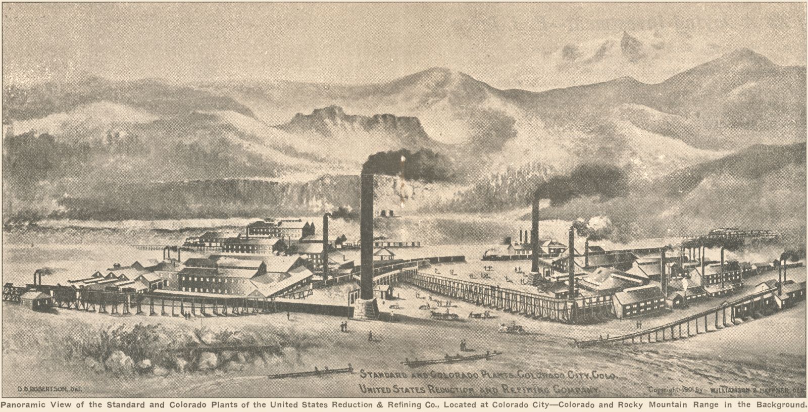 Artistic view of large mills in Colorado City