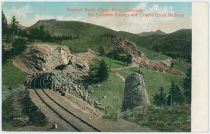 Sentinel Rock, Clyde Park, Colorado   On Colorado Springs and Cripple Creek Railway