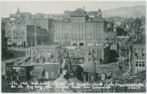The Old National Hotel at Cripple Creek, Colo (Now Demolished). In Its Hey Day the Largest Hotel in Colorado | Also Showing the Cripple Creek City Mine
