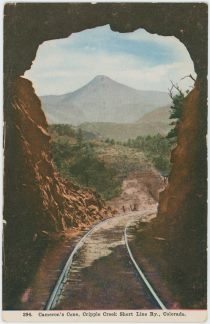 Cameron's Cone, Cripple Creek Short Line Ry., Colorado. [Error - It Should Be Marked Ute Pass, Along CM & MT]