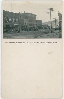 4th Street, Victor - - Pub. By W. A. Loper, Cripple Creek, Colo.