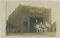 Firewagon with 2 Horses at the Cripple Creek Fire House No. 3
