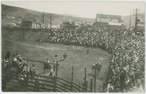 Victor Rodeo at Ballpark/Playgrounds with Lots of Spectators Around, Looking Southeast