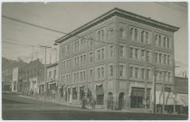 Victor Scene at Corner Of Victor Avenue and 4th Street, Looking at the Old Bank Block, Later Victor Hotel.