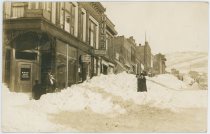 Snow Scene on Bennett Avenue at Corner with North Third Street, Looking East, After the Great Front Range Snow Storm of Dec. 4-6, 1913