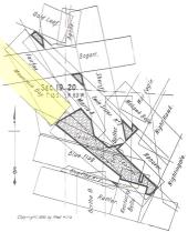 Claim map where Mountain Boy is marked in yellow